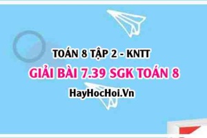 Bài 7.39 SGK Toán 8 Tập 2 Kết nối tri thức